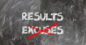 Board with results not excuses